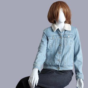 Denim Pimkie Sherpa Lined Jacket size S